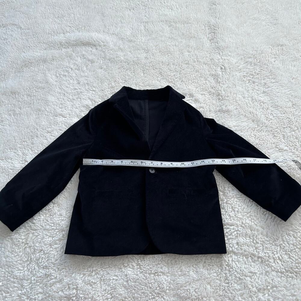 Zara Boy Velvet Satin Suit Blazer Black Sz 4 Formal Party Holiday Festive Preppy - Picture 3 of 6